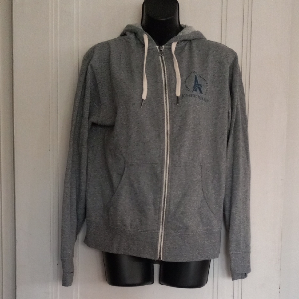 Athletic Brewing Grey Hooded Zip-Up Jacket